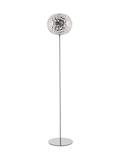 Kartell Planet Lampada da Terra, H. 160 cm, Dimmerabile, Trasparente(Cristallo)