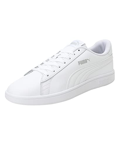 PUMA Unisex Adults' Fashion Shoes SMASH V2 L Trainers & Sneakers, PUMA WHITE-PUMA WHITE, 44