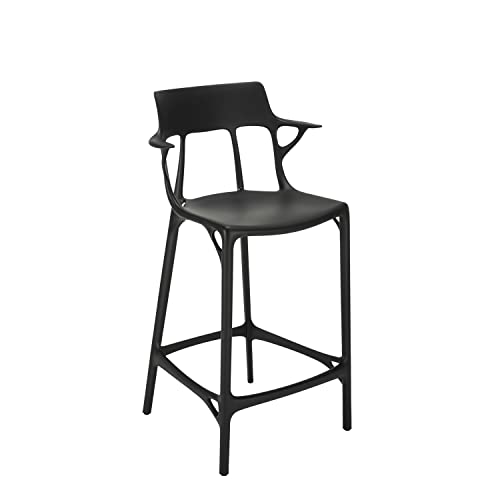 Kartell A.I. Stool Recycled, Sgabello, Nero, H 98 cm