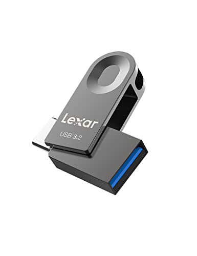Lexar Chiavetta 64 GB, Pen Drive USB 3.2 Gen 1, USB C & USB A, Velocità di Lettura Fino a 100 MB/s, Supporta OTG, Metallo Memoria Stick per PC, Laptop, Auto, TV, Smartphone Type C, Android