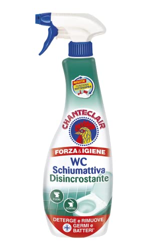 Chanteclair - WC Schiumattiva Disincrostante, Pulisce e Igienizza, Funziona anche Sottosopra, Forza&Igiene - 625 ml