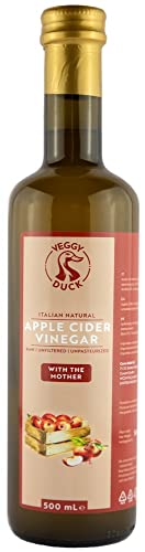 Veggy Duck - Aceto di Mele Italiane con Madre (500ml) - Non Filtrato | Non Pastorizzato | Vegan Friendly