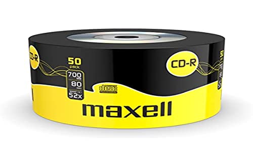 Maxell 624036 CD-R 700MB, 80 min, Confezione da 50 Pezzi