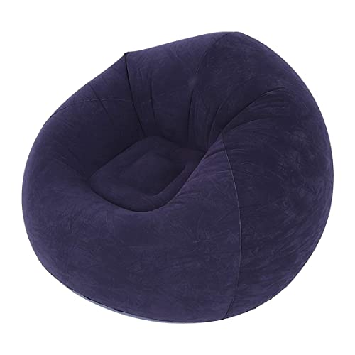 Olsixxuuk Grande divano gonfiabile, sedia, pouf floccato, PVC, giardino, lounge, pouf, mobili da giardino, , in spalla (A)