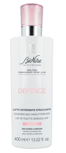 Bionike Defence - Latte Detergente Viso per Pelli Sensibili e Intolleranti, Struccante Viso e Occhi Senza Risciacquo, Dona Idratazione e Morbidezza alla Pelle, 400 ml