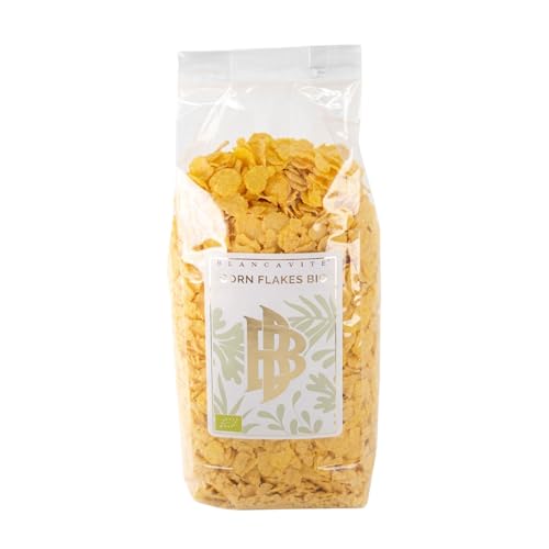 Blancavite® - Corn Flakes BIO - 330g, Croccante Risveglio della Colazione con Cereali di Mais Bio, Otimi Anche Come Snack E Per Una Panatura Fragrante