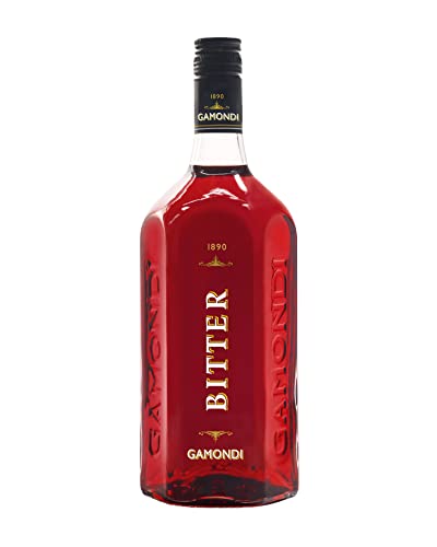 GAMONDI Bitter Liquore, Aperitivo Alcolico Intenso e Tradizionalmente Amaro, Ottimo per Cocktail Negroni, Americano, 100cl (1 litri)