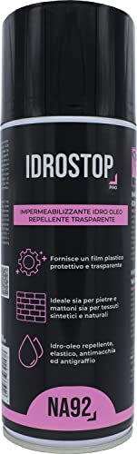 IDROSTOP Impermeabilizzante Plastificante Spray Protettivo Isolante Trasparente 400 ML NA92 PRO (1)