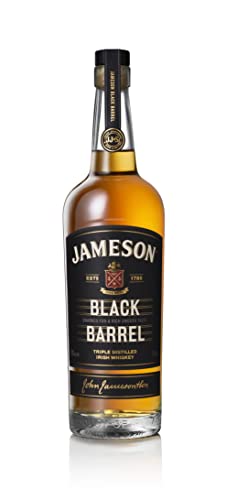 Jameson Irish Whiskey Black Barrel, Blended Whisky Irlandese di malto e cereali, Fino a 12 anni di invecchiamento in botti ex-bourbon e sherry, Con Astuccio, 40% Vol., 700 Ml