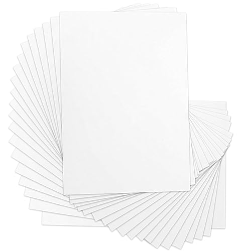 VOHESEA 20 tavole in schiuma bianca A4 da 5 mm, in polistirene espanso su entrambi i lati, per presentazioni, progetti di bricolage, modellazione, 30 x 20 cm