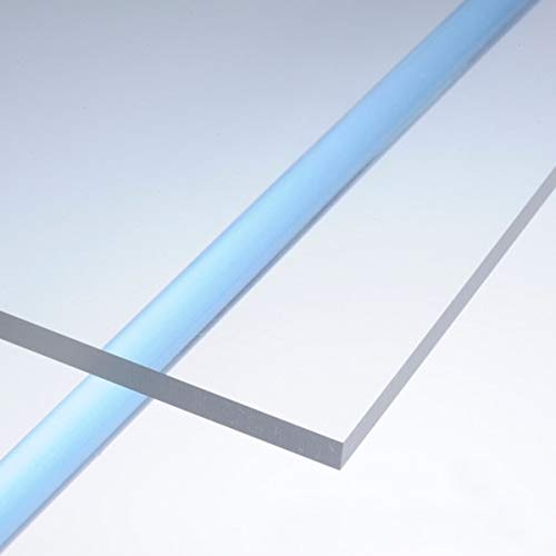Lastra Plexiglass, Plexiglass Pannello Ultra Trasparente con Pellicola Protettiva Spessore di 3 Mm (100x50 cm)