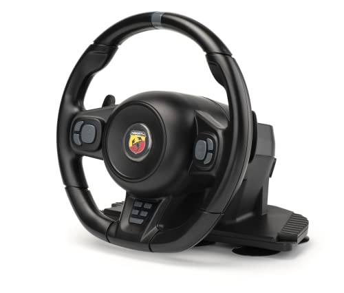 Abarth Volante Gaming per PS4, PC e PS5 (in retrocompatibilità PS4) vibrazione dinamica, sterzata 270° diametro 9,19', pedaliera, cavo 1,8mt