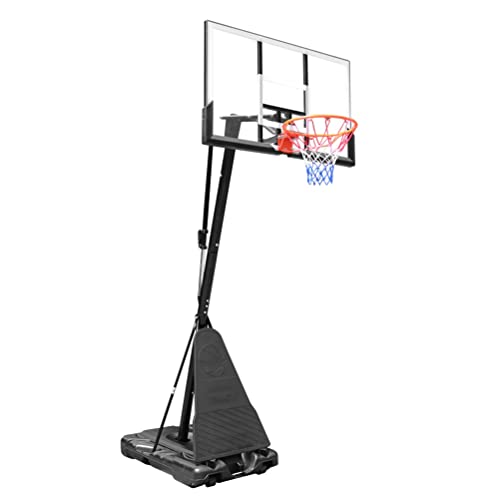 Canestro Basket Bambini Canestro da Basket Regolabile in Altezza 8-10FT, Sistema di Supporto da Basket Professionale per Interni da Esterno Portatile, con Base Riempibile