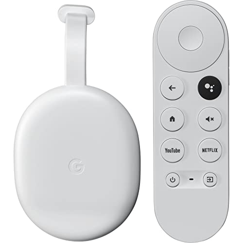 Chromecast con Google TV (HD) Neve – WLAN, Streaming Intrattenimento tramite telecomando con riconoscimento vocale sulla TV – Guarda film e serie