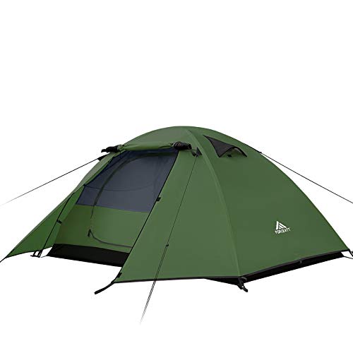 Forceatt Tenda Campeggio 2 Persone, Impermeabile Antivento Tenda a Due Porte, Ultra-Leggero Facile da Installare Tende da Campeggio, per Campeggio, Spiaggia, Arrampicata, Escursionismo