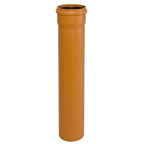 MKK - 19548-003 - Tubo KG DN 110-200 lunghezza 0,5 m PVC esterno sistema fognario tubo di scarico, tubo base arancione DN 200
