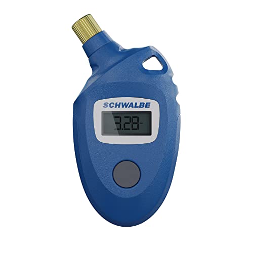 Schwalbe Airmax PRO, Misuratore di Pressione Pneumatico Fino A 11 Bar Unisex Adulto, Blu, Taglia Unica