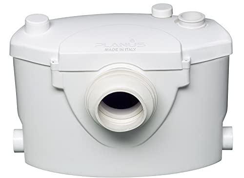 Planus Trituratore, Maceratore WC, Antiodore e Silenzioso,Certificato TUV, Modello BROYSAN 4, 230 V, Bianco
