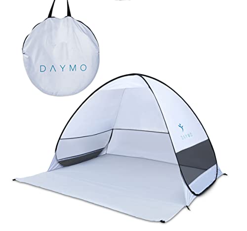 DAYMO - Tenda da spiaggia, 190 x 160 cm, con protezione UV 50 +, protezione dal vento, tenda pop-up che si apre da sola
