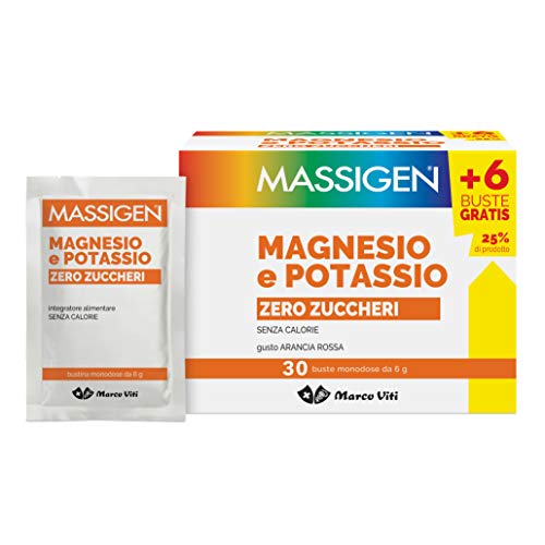 Massigen Magnesio Potassio Integratore Zero Calorie - 30 Buste