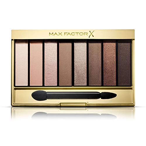 Max Factor Nude Eyeshadow Palette, 8 Ombretti Modulabili a Lunga Durata, 01 Cappuccino
