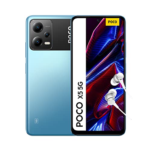 POCO X5 5G - Smartphone 6+128GB, AMOLED DotDisplay 120Hz FHD+ 6.67', Snapdragon 695, 48MP AI tripla fotocamera, 33W ricarica veloce, 5000mAh, Blue (IT + 2 anni garanzia)