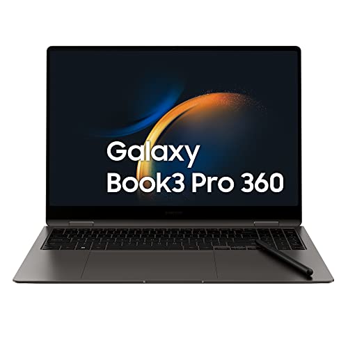 Samsung Galaxy Book3 Pro 360 Laptop, 16' Dynamic AMOLED 2X touch, S Pen, Intel EVO, Intel Core i7-1360P 13th gen, 16GB RAM, 512GB SSD, Windows 11 Home, Graphite