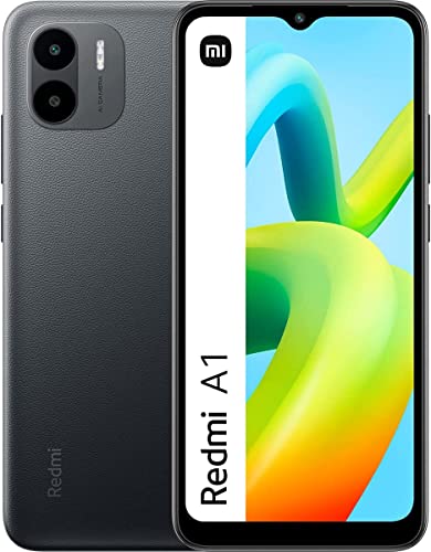 Xiaomi Smartphone Redmi A1, Display Dot Drop Da 6,52', Batteria Da 5000 Mah, Fotocamera Da 8 Mp, 2+32 Gb, Nero, 25.4 x 5.08 x 6.86 cm, 192 grammi25.4 x 5.08 x 6.86 cm, 192 grammi