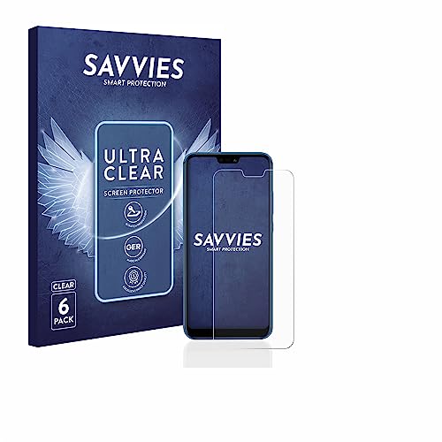 savvies 6-Pezzi Pellicola Protettiva Compatibile con Huawei P20 Lite 2018 Protezione Schermo Trasparente