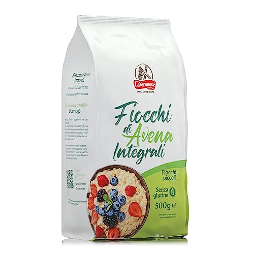 La Veronese | Fiocchi d'Avena Integrale, Fiocchi Piccoli, Senza Glutine, 500 g