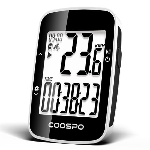 COOSPO BC26 Ciclocomputer GPS Senza Fili Contachilometri Bici Wireless Bluetooth con Display da 2,3 pollici Retroilluminazione Automatica IP67 Impermeabile