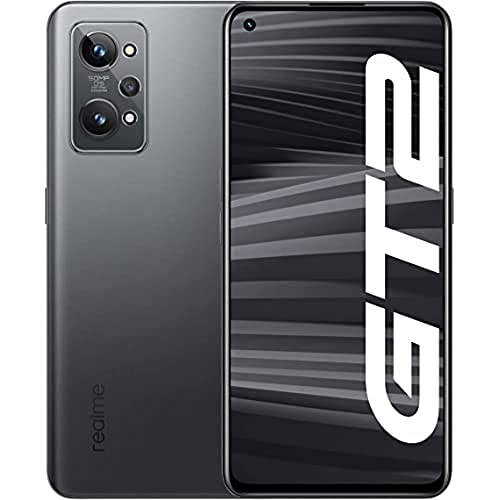 Realme GT 2 5G, smartphone, Snapdragon 888 5G, AMOLED 120 Hz, OIS da 50 MP, sensore Sony IMX766, batteria da 5.000 mAh, ricarica SuperDart da 65 W, NFC, doppia SIM, BT 5.2, nero acciaio, 8+128 GB