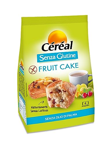 Céréal Fruit Cake Senza glutine, English Mini Cake, dolci senza glutine, merenda senza lattosio, 200 g
