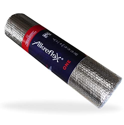 Alkreflex One Isolante Termico Adesivo 60cm x 5m | pannelli coibentati per coperture | pannelli isolanti termici | pannello termoriflettente per termosifoni | alluminio pannello
