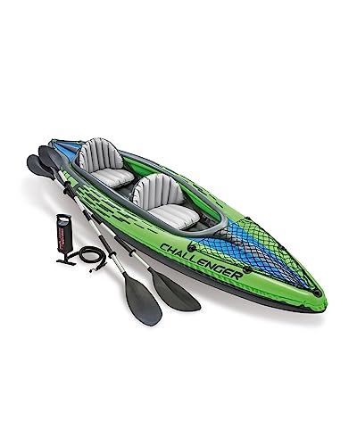 Intex Challenger K2 - Gommone Kayak Gonfiabile - 351 x 76 x 38 cm - 3 Pezzi
