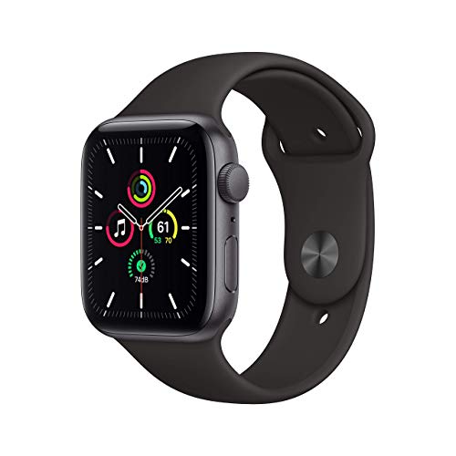 Apple Watch SE (GPS, 44MM) Cassa In Alluminio Color Grigio Siderale Con Nero Cinturino Sport (Ricondizionato)