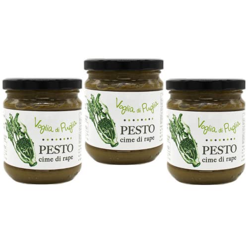 Voglia Di Puglia Pesto Cime Di Rapa Vegano In Olio Extravergine D'oliva 190g