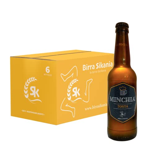 Etnazar - Birra Minchia Tosta 33 cl - Kit da 6 birra di Messina artigianale siciliana