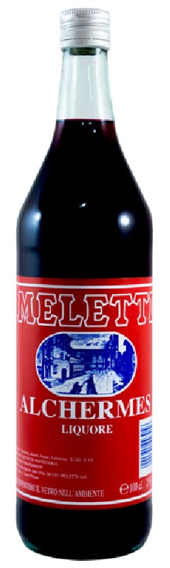 Alchermes Meletti da 1 Litro - liquore tradizionale per torte - ingrediente immancabile per la famosa Zuppa inglese.