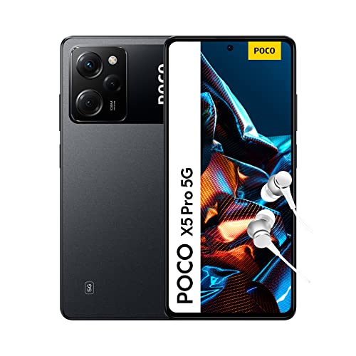 POCO X5 Pro 5G, telefono cellulare nero AMOLED FHD+ da 256 GB da 6.67 pollici, ricarica ultra rapida versione FR+ 2 anni di garanzia