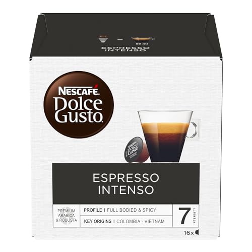 NESCAFÉ DOLCE GUSTO Espresso Intenso Caffè, 6 Confezioni da 16 Capsule (96 capsule)