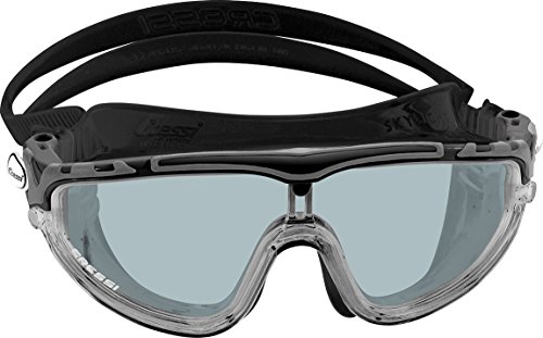 Cressi Skylight Swim Goggles, Occhialini Per Nuoto, Piscina, Triathlon E Sport Acquatici, Unisex Adulto, Nero, Lenti Grigio, 15 X 3.8 X 5.8 Cm