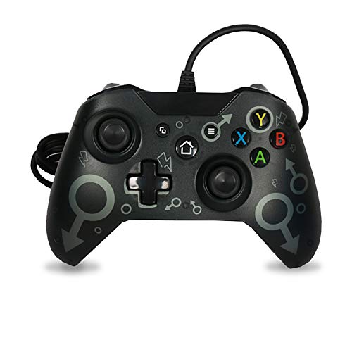 Wired Controller Xbox One Gamepad per Giochi USB Cablato Joypad Joystick di Gioco Microsoft Windows 7/8/10 Joystick per Xbox One/Xbox one X/Xbox One S/Xbox Series X/S(Nero)
