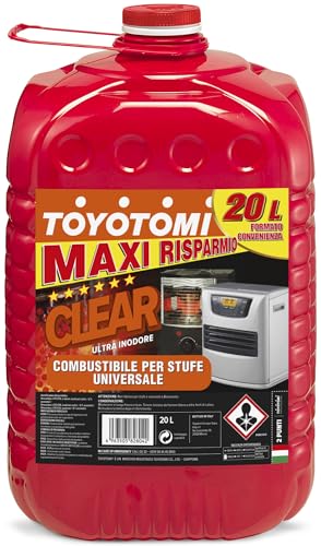 Toyotomi Clear20L Ultra Inodore, Combustibile Compatibile Con Tutte Le Stufe Elettriche O Meccaniche, ‎Gold_20, ‎29 x 24 x 39 cm; 16.3 Kg