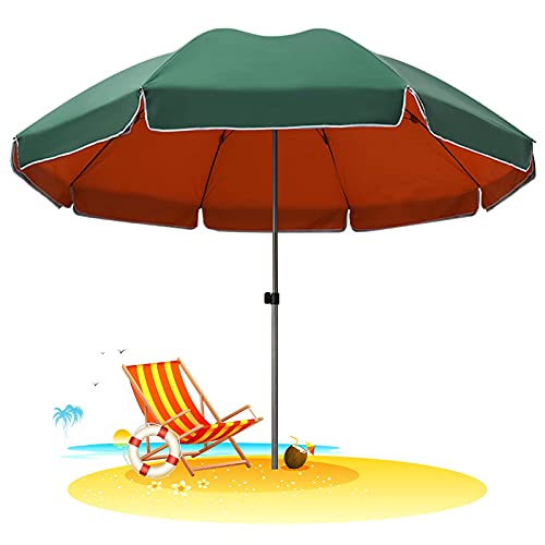 NOALED Ombrellone da spiaggia portatile da 2,2 m 3,0 m 3,6 m con borsa per il trasporto Ombrellone parasole da giardino impermeabile protetto dai raggi UV Sunbrella Ombrellone da giardino verde