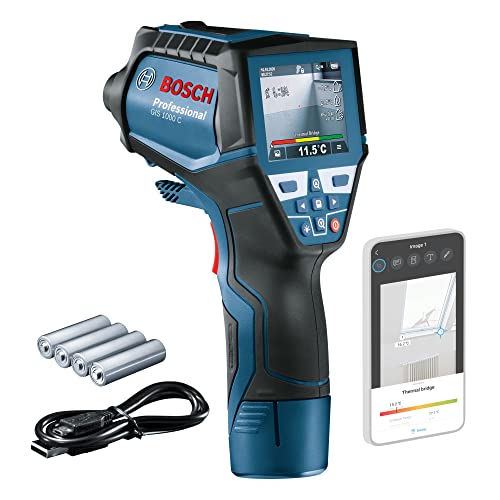 Bosch Professional Termocamera a infrarossi GIS 1000 C (con funzione app, intervallo di temperatura: da –40 °C a 1.000 °C, 4x batterie AA, confezione in cartone)