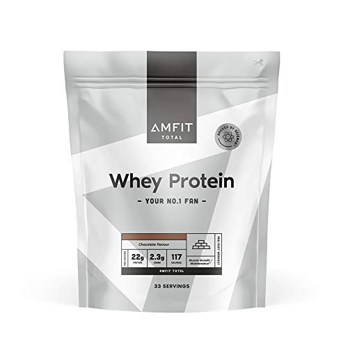 Marchio Amazon - Amfit Nutrition Proteine del Siero di Latte in Polvere, Cioccolato, 33 porzioni, 1 kg (Confezione da 1)