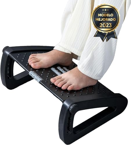 Poggiapiedi da ufficio, poggiapiedi ergonomico per scrivania con funzione di massaggio