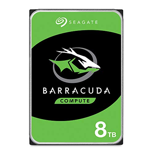 Seagate BarraCuda, 8 TB, Hard Disk Interno, SATA da 6 GBit/s, 3,5', 7.200 RPM, Cache da 256 MB per PC Desktop (ST8000DM004)