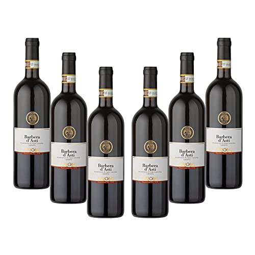 ARIONE | Vino Rosso Barbera Asti DOCG, Annata 2021, Confezione da 6 Bottiglie da 750 ml